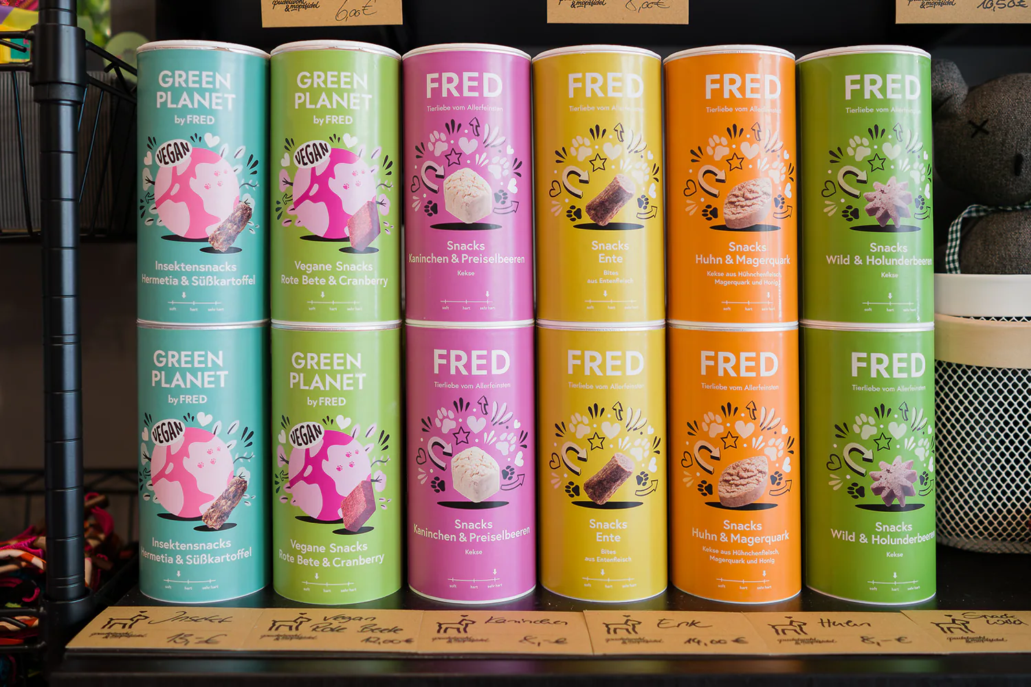 Pudelwohl & Mopsfidel Fachgeschäft für Hunde und Katzen in Weimar. Leckerlies für Hunde und Katzen.